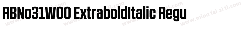RBNo31W00 ExtraboldItalic Regular字体转换